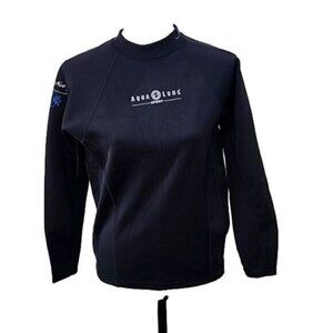 Aqua Lung Neoprene Top 1mm Neo Sport Black with floral embroidery Women's Large